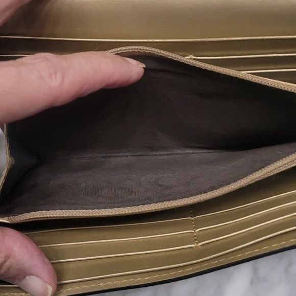 Gucci Guccissima Gold Long Continental Wallet Snap W/Unbrained Chain & Dustbag - Picture 6 of 11